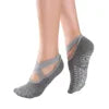 Women Non-slip Yoga Socks Criss Cross Pilates Socks for Ballet Dance Fitness - Grey