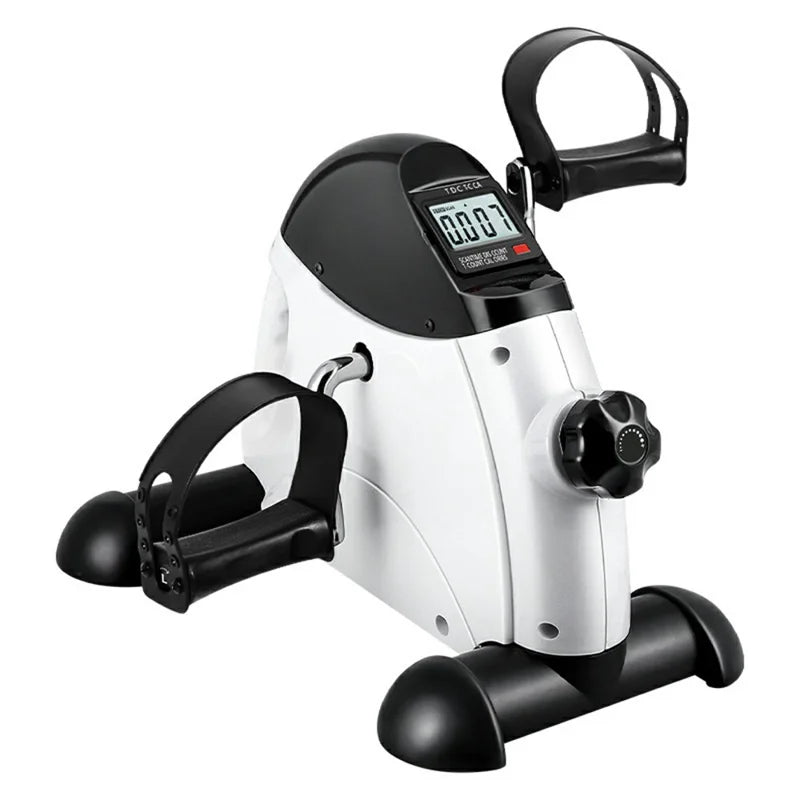Mini Pedal Exercise Bike with LED Display Under Desk Exercise Equipment Arm and Leg Trainer (No Battery)
