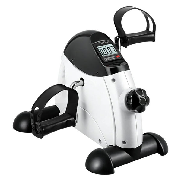 Mini Pedal Exercise Bike with LED Display Under Desk Exercise Equipment Arm and Leg Trainer (No Battery)