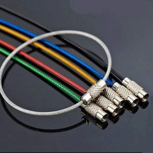10Pcs Colorful EDC Wire Keychain Cable