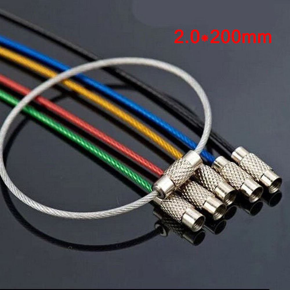 10Pcs Colorful EDC Wire Keychain Cable