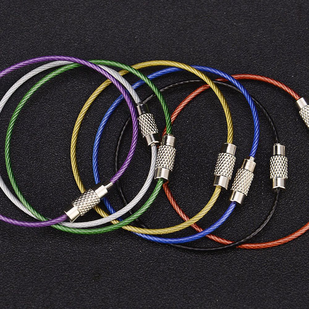 10Pcs Colorful EDC Wire Keychain Cable