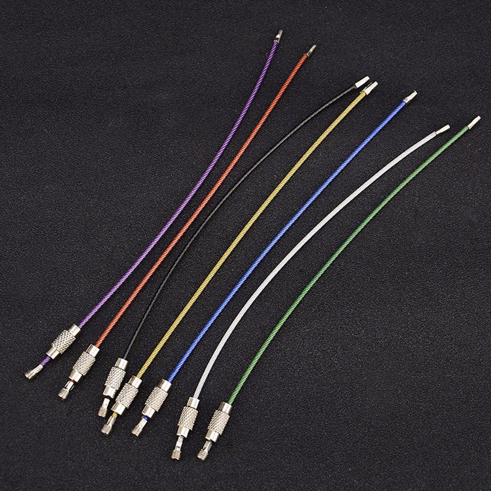 10Pcs Colorful EDC Wire Keychain Cable