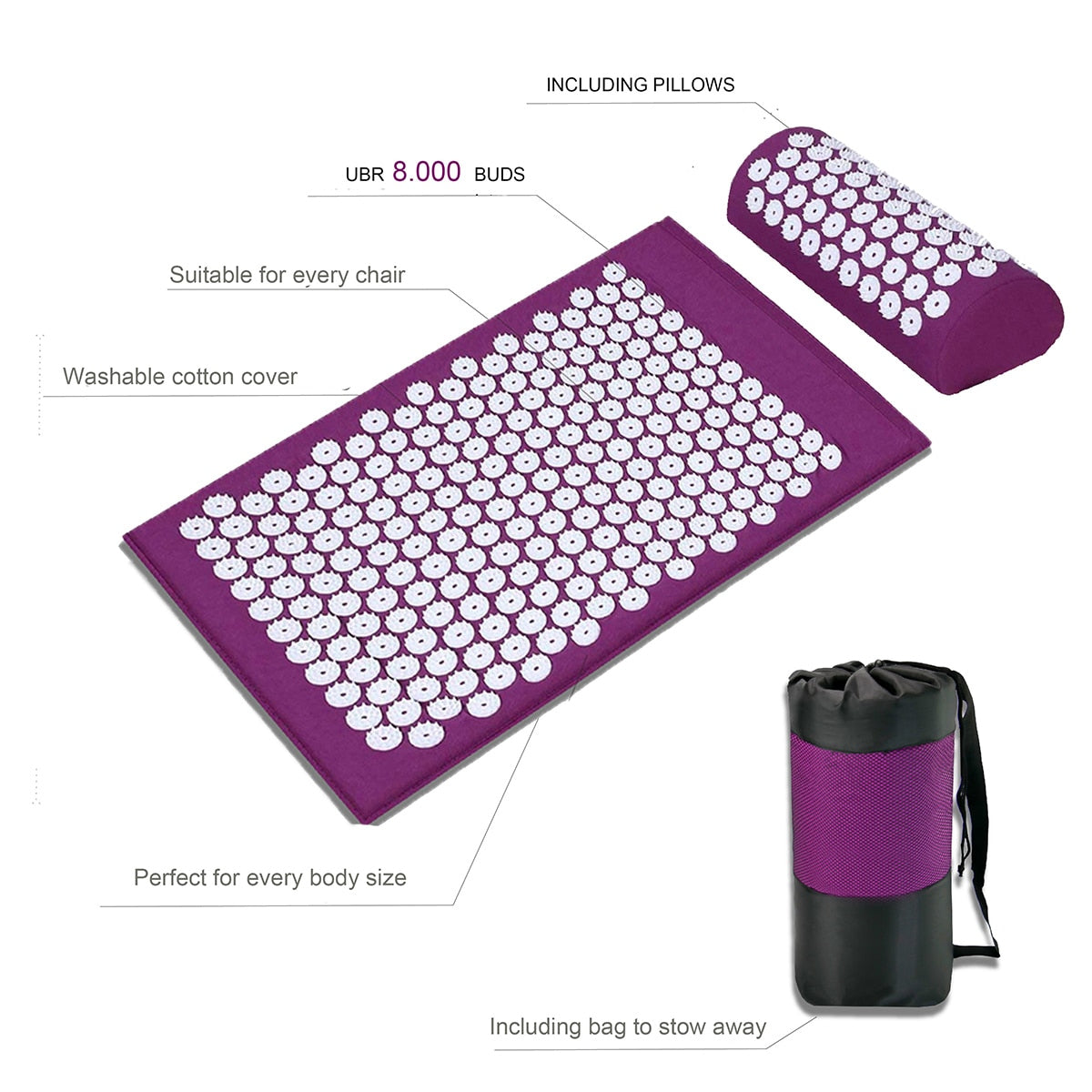 Yoga Acupuncture Mat Massage Relieve Stress