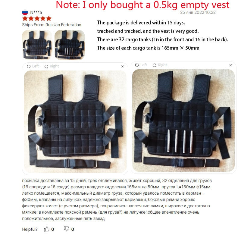 Weighted Vest Weight Lifting