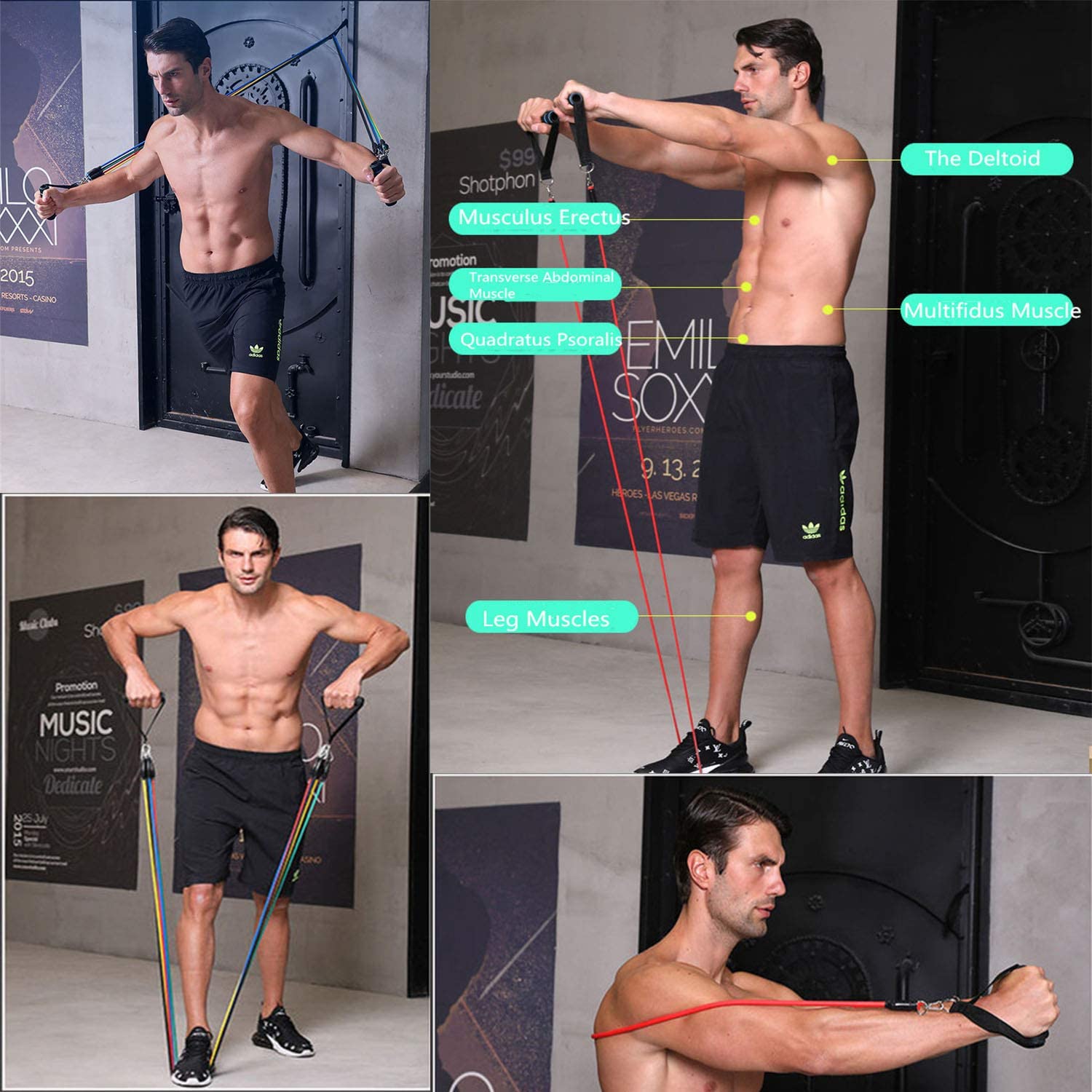 Yoga Rubber Pulling Loop Set for Men Home Gym Exercise Equipment