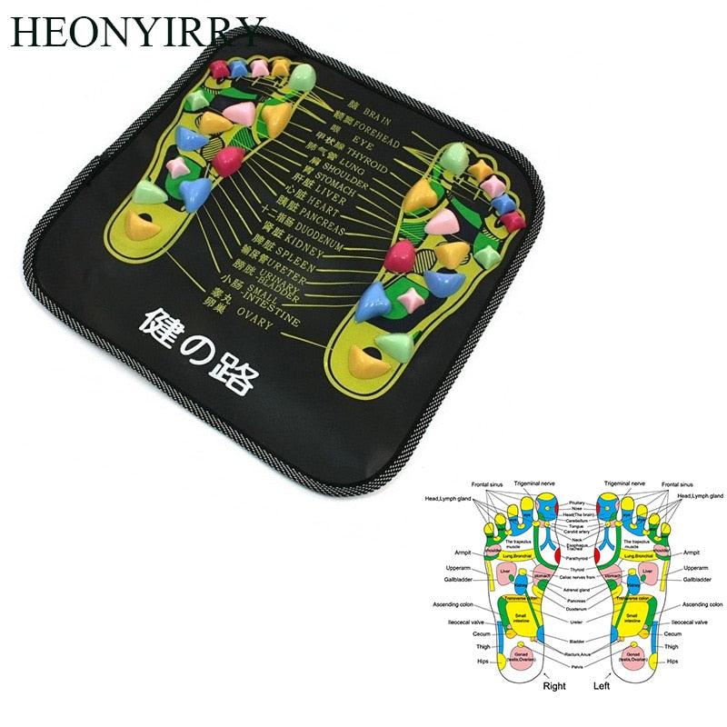 Reflexology Walk Stone Foot Leg Pain Relieve Relief Walk Massager Mat