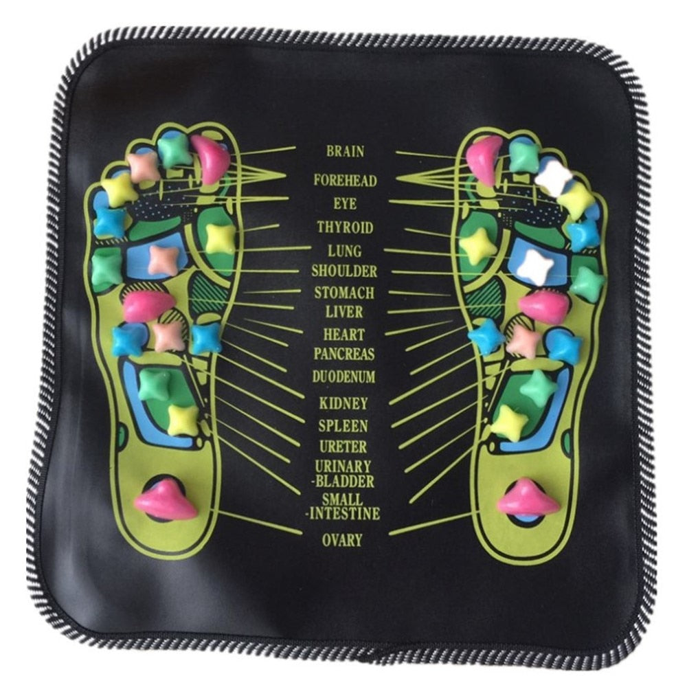 Reflexology Walk Stone Foot Leg Pain Relieve Relief Walk Massager Mat
