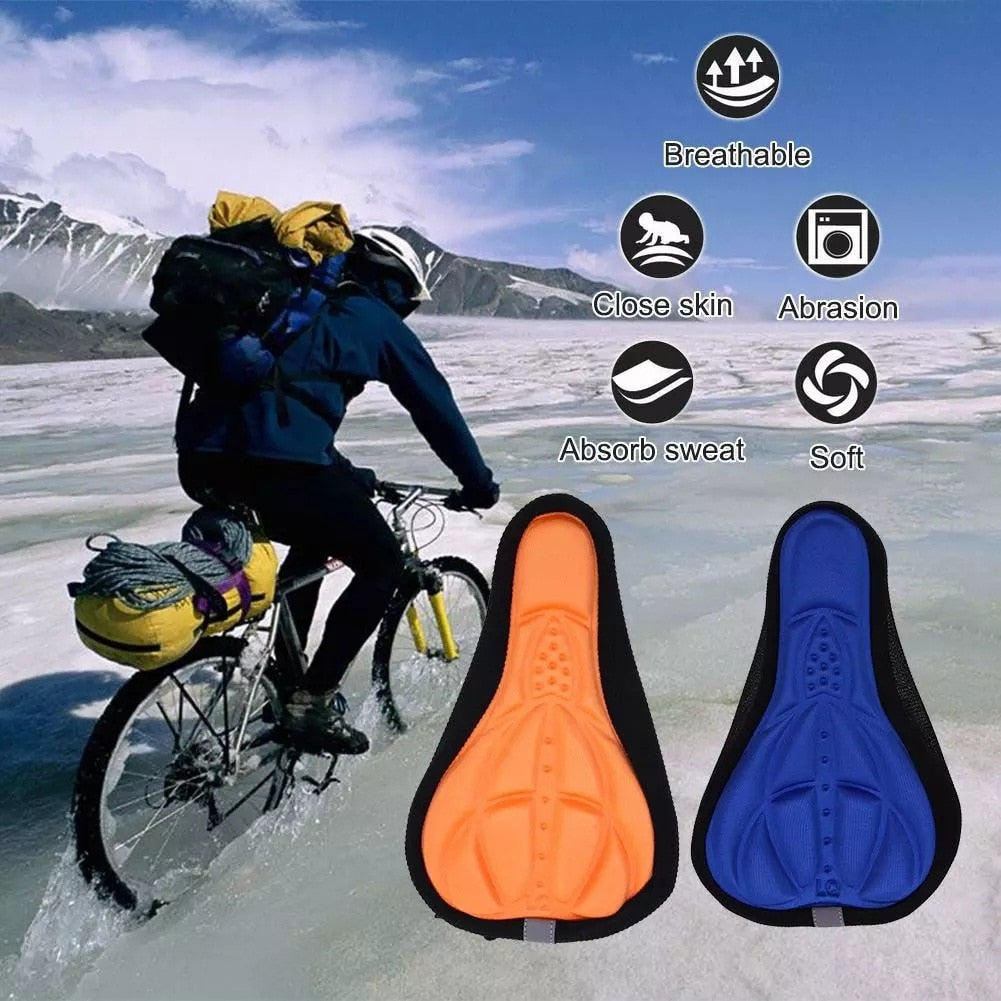 New 3D Bicycle Saddle Soft Cover Comfort Breathable Sponge Foam