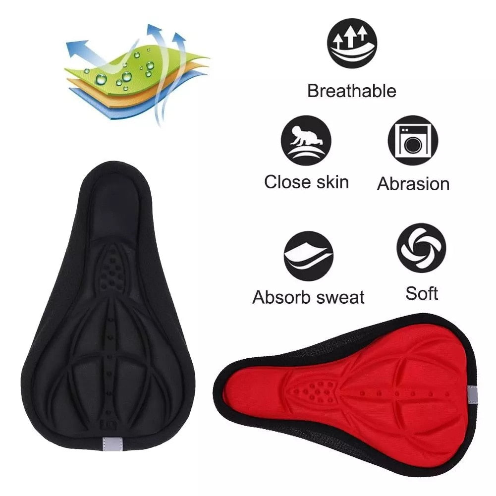 New 3D Bicycle Saddle Soft Cover Comfort Breathable Sponge Foam