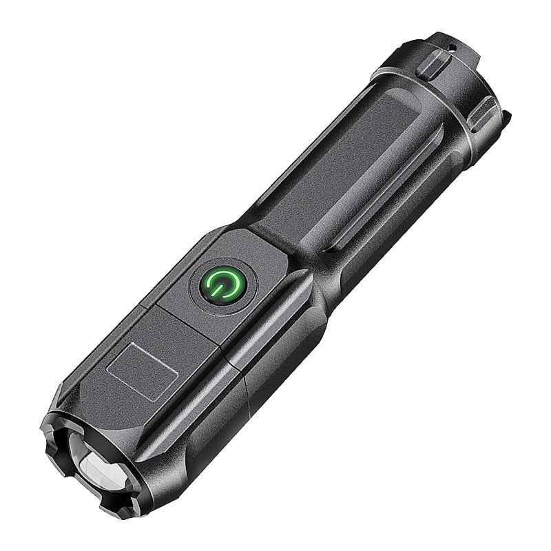 Telescopic Zoom Strong Light Flashlight