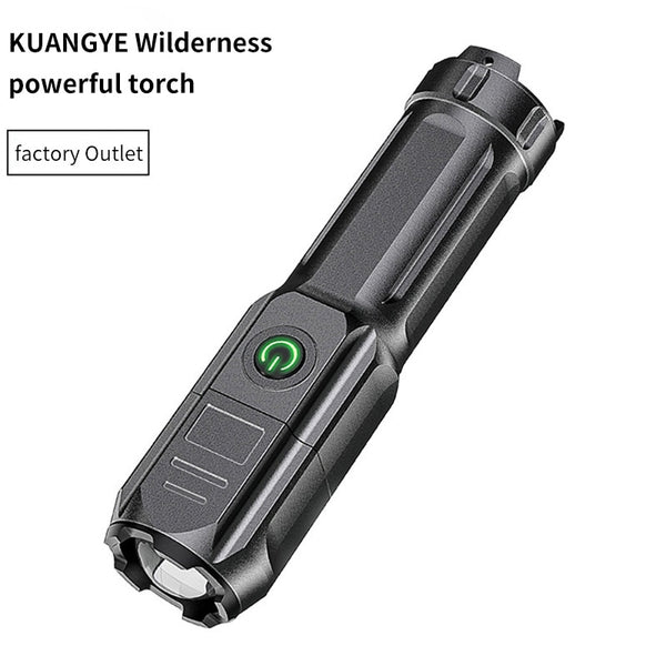 Telescopic Zoom Strong Light Flashlight