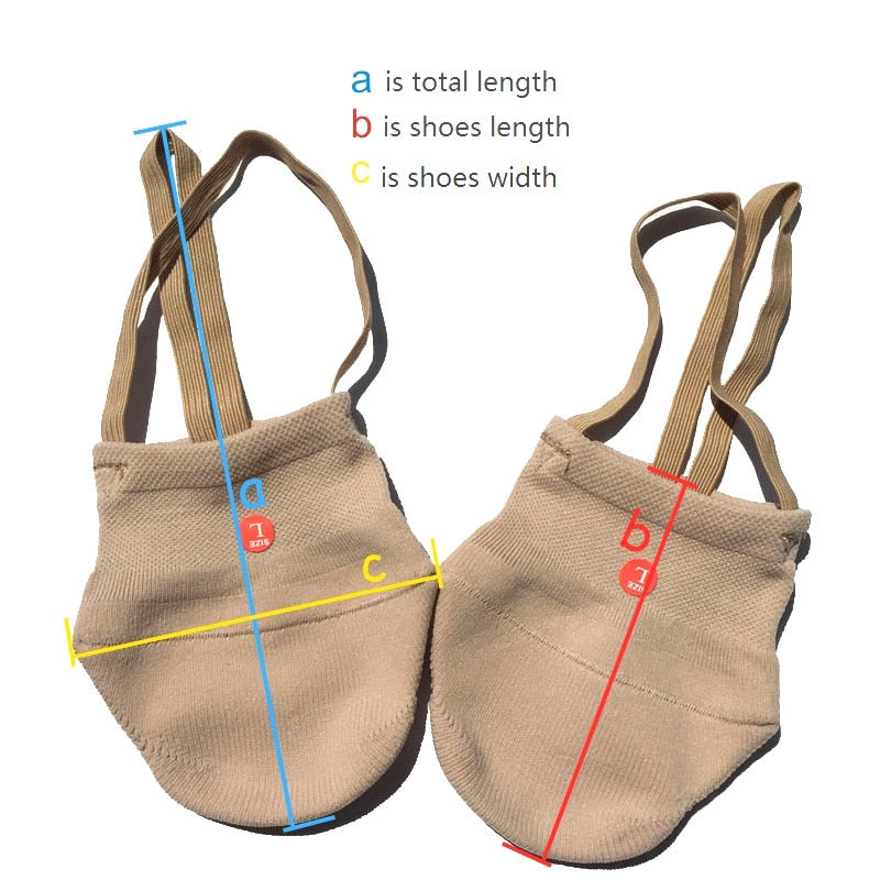 Rhythmic Gymnastic Shoes Soft Half Socks Knitted