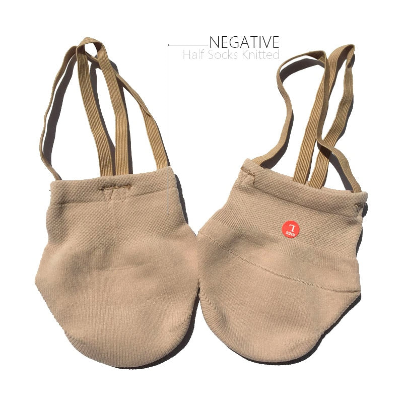 Rhythmic Gymnastic Shoes Soft Half Socks Knitted