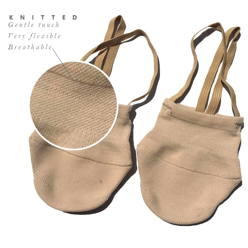 Rhythmic Gymnastic Shoes Soft Half Socks Knitted