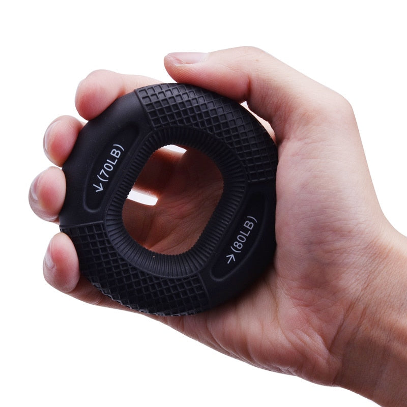 Silicone Adjustable Hand Grip 20-80LB Gripping Ring Finger Forearm