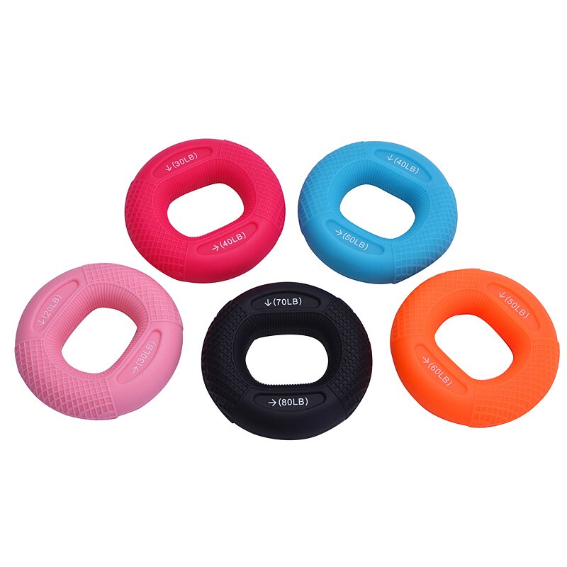 Silicone Adjustable Hand Grip 20-80LB Gripping Ring Finger Forearm