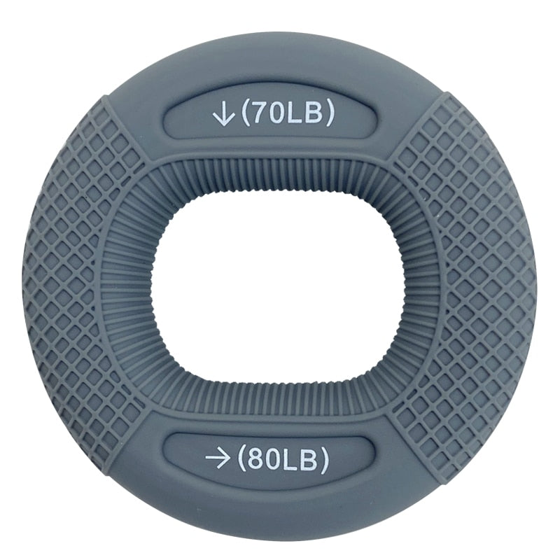 Silicone Adjustable Hand Grip 20-80LB Gripping Ring Finger Forearm