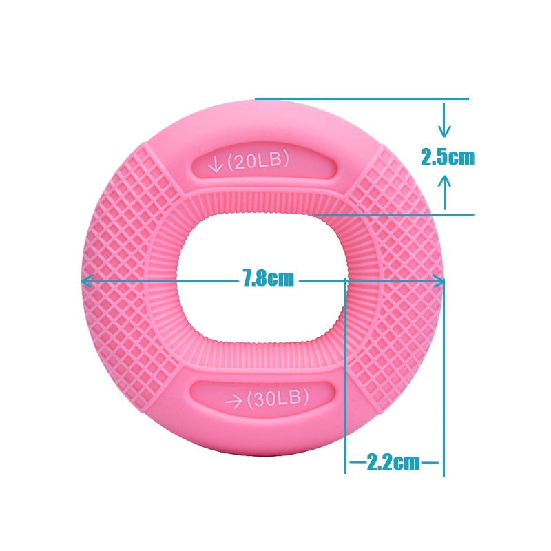 Silicone Adjustable Hand Grip 20-80LB Gripping Ring Finger Forearm