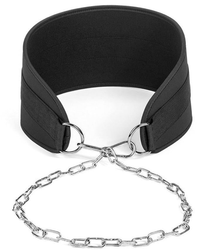 Thick Weight Lifting Belt Metal Chain Dipping Belt