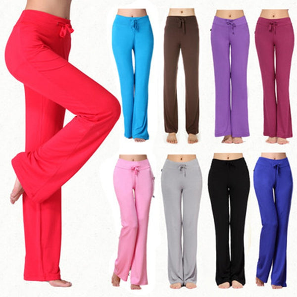 Womens Yoga Pants Wide Leg Comfy Drawstring