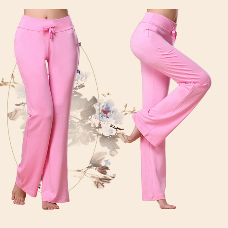 Womens Yoga Pants Wide Leg Comfy Drawstring
