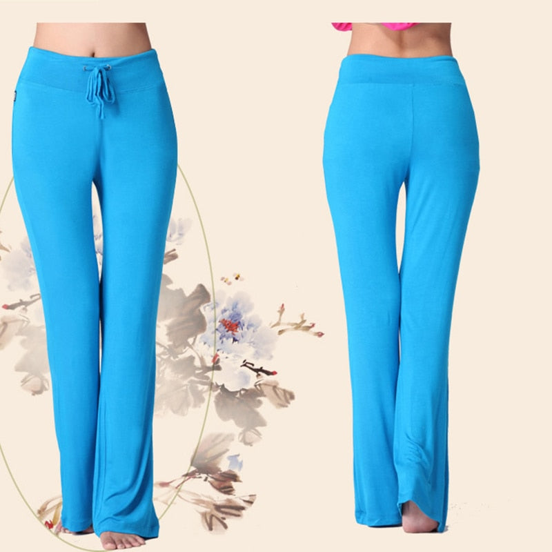 Womens Yoga Pants Wide Leg Comfy Drawstring