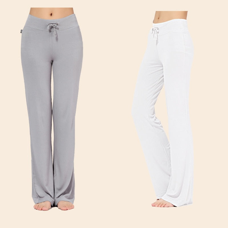 Womens Yoga Pants Wide Leg Comfy Drawstring