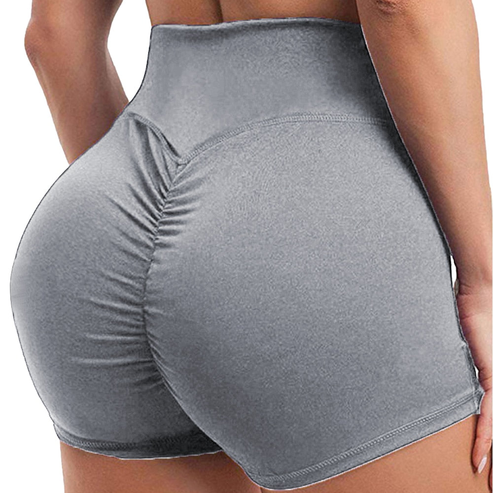 Womens High Waisted Leopard Yoga Shorts Scrunch Butt